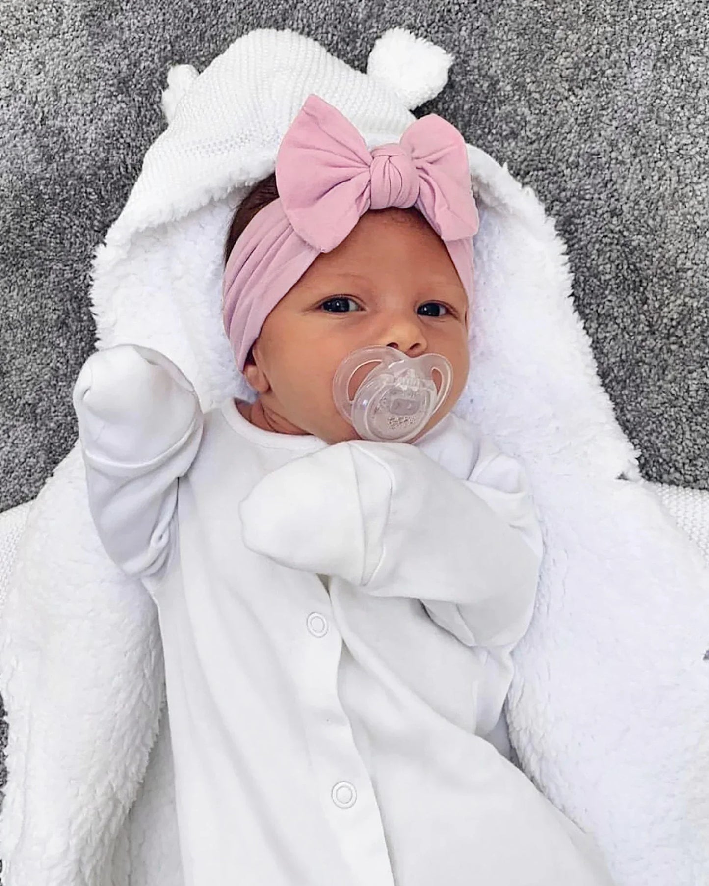 1Pc Baby Nylon Headscarf – Handmade Flower Headband for Newborn Girls, Toddler Elastic Hair Turban