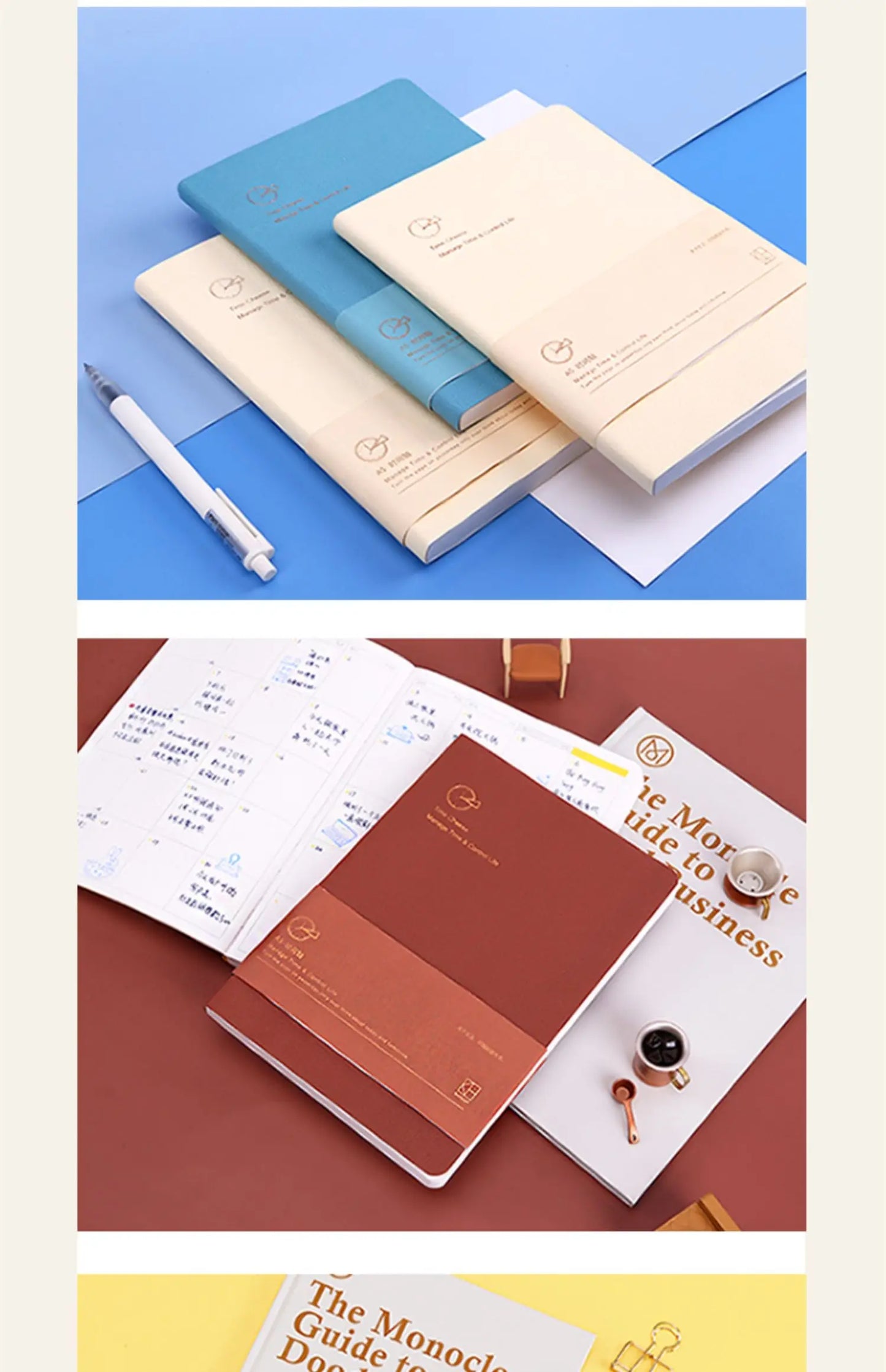 Kinbor Weekly Planner Notebook – Undated Daily & Monthly Agenda Journa